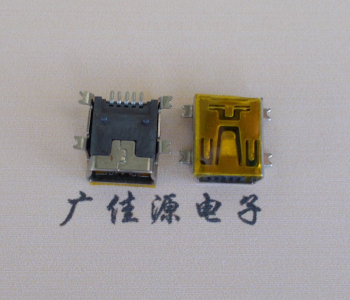 恩平MINI USB 5P 接口 母座 全贴带麦拉 高9.6带0.9柱子