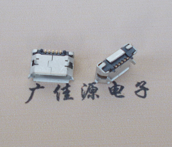 恩平Micro USB 5pin接口 固定脚距6.4插板有柱卷边