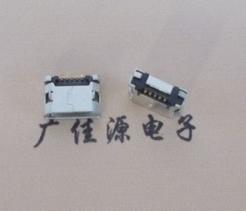 恩平MICRO USB接口 90度卧式母座 插板有柱直边