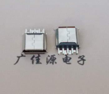 恩平Micro USB母座 防水接口焊线夹板式悬空翻边