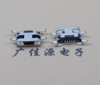 恩平MICRO USB 5PIN接口 沉板1.6MM 四脚插板无导位
