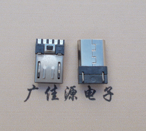 恩平Micro USB 公头焊线短体10.5mm胶芯3.0前五后五