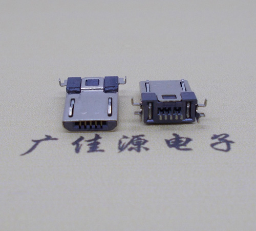 恩平Micro usb焊板式公头贴片SMT款无弹超薄